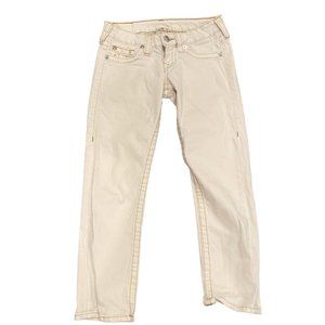 true religion white capri's size 25